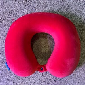 Kids Brookstone Red Memory Foam Travel Neck Pillow